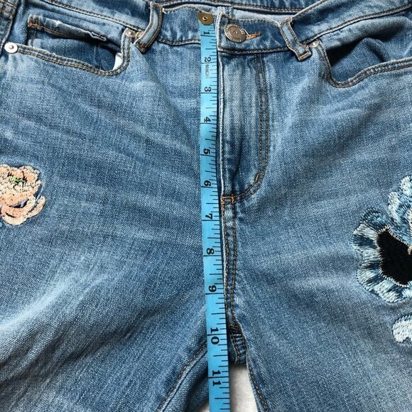 Loft Embroidered Flower Jeans Size 26 - Picture 6 of 9